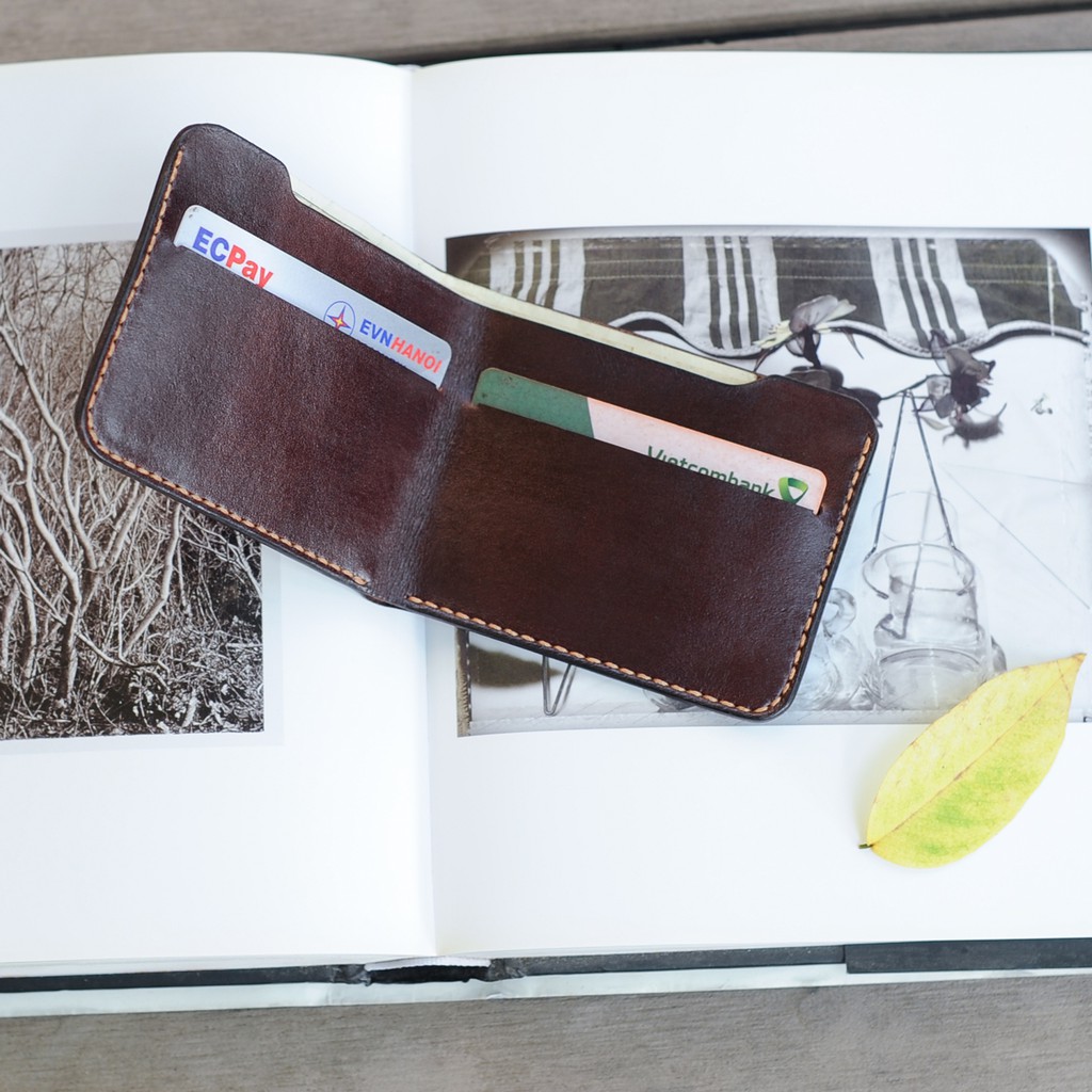 Ví Da Nam Mini - Đồ da handmade - Da bò nhập khẩu Mino Crafts VI077
