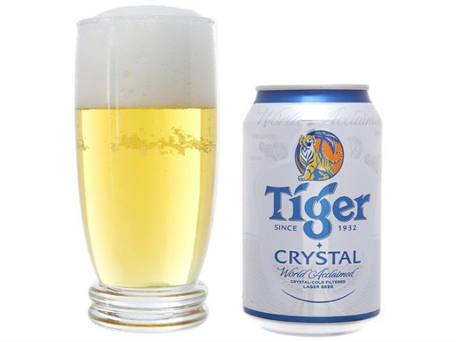 Bia Tiger Crystal (Bạc) lon 330ml x Thùng 24 lon