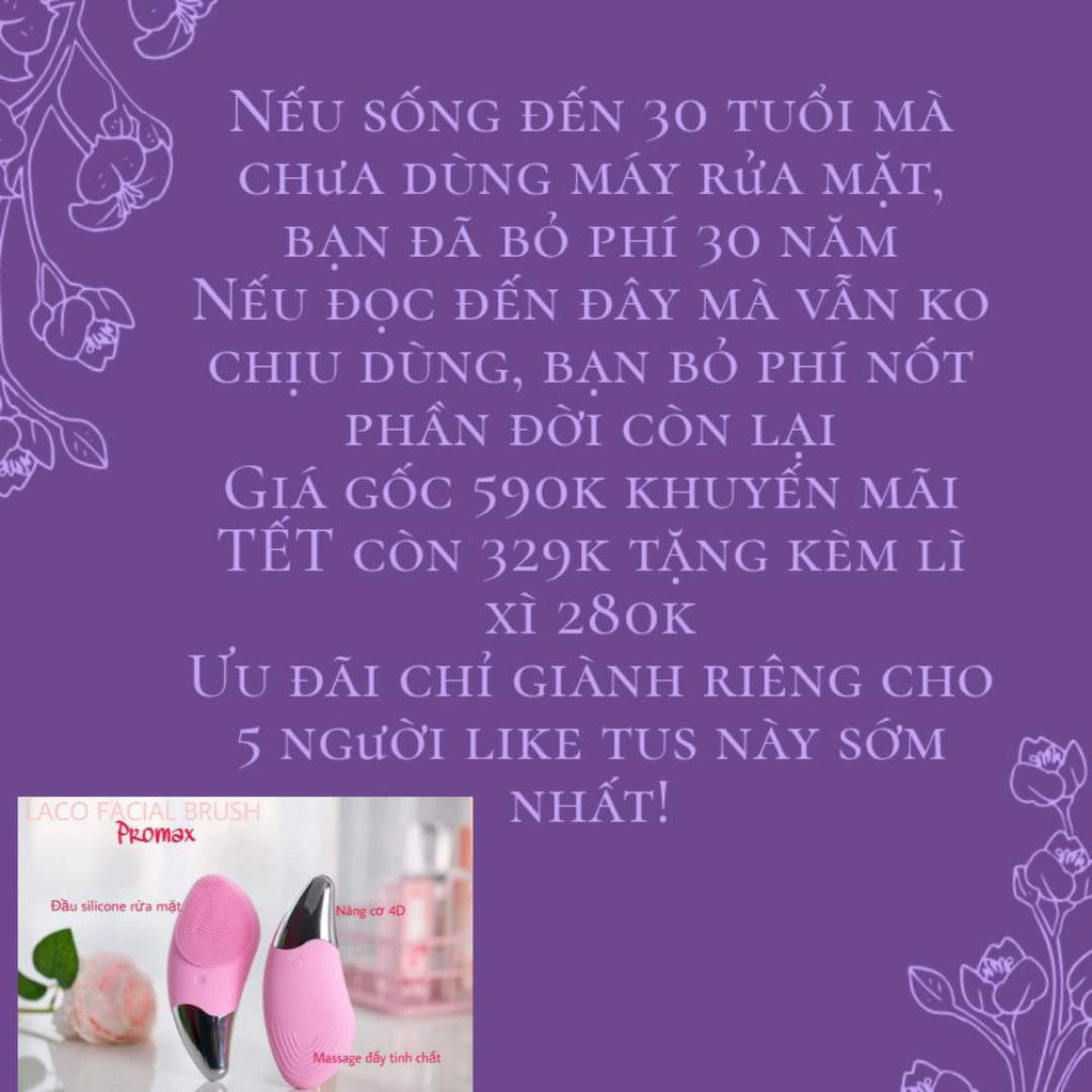 Máy rửa mặt LACO FACIAL BRUSH sạch sâu, massage nâng cơ êm dịu. Hàng Chính Hãng | BigBuy360 - bigbuy360.vn