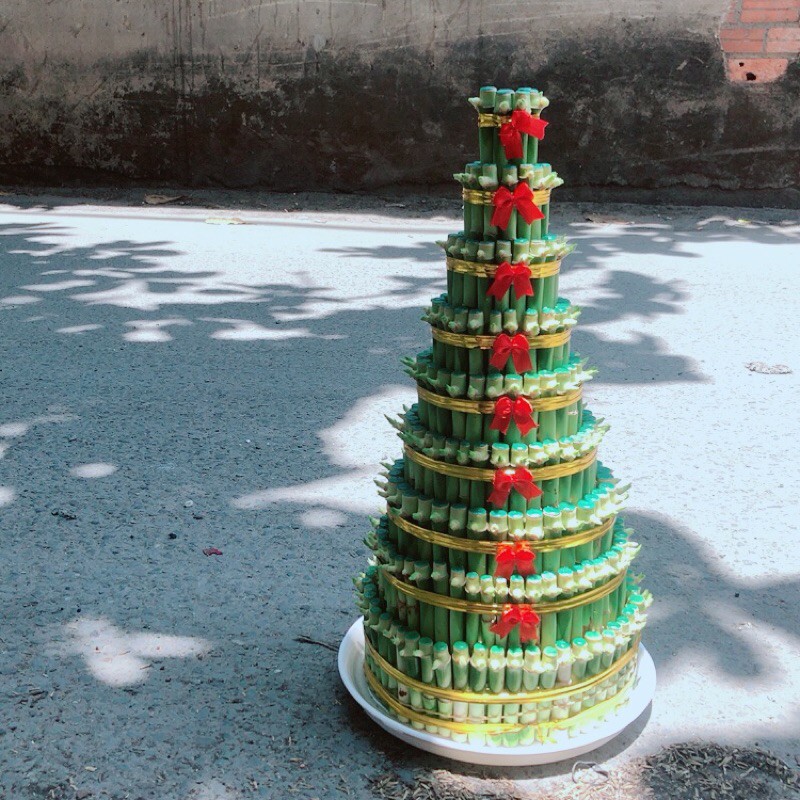 Trúc Phát Tài 9 Tầng Kèm Dĩa