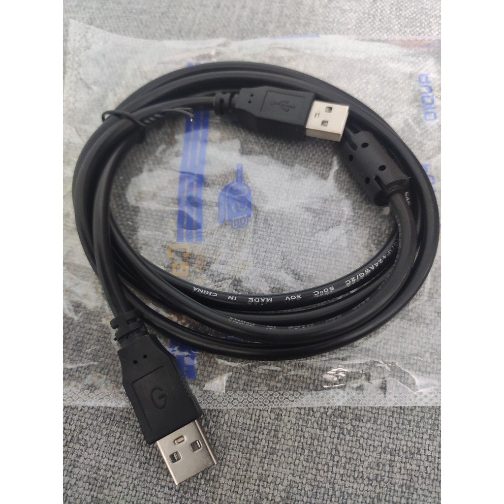 CÁP 2 ĐẦU USB ĐỰC DÀI 1.5M sử dụng để kéo dài kết nối máy tính với các thiết bị như Camera, Ổ cứng di động HDD