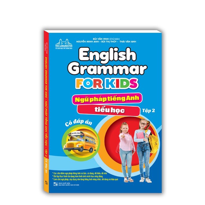 Sách - English grammar for kids - Ngữ pháp tiếng anh tiểu học tập 2 (Có đáp án)