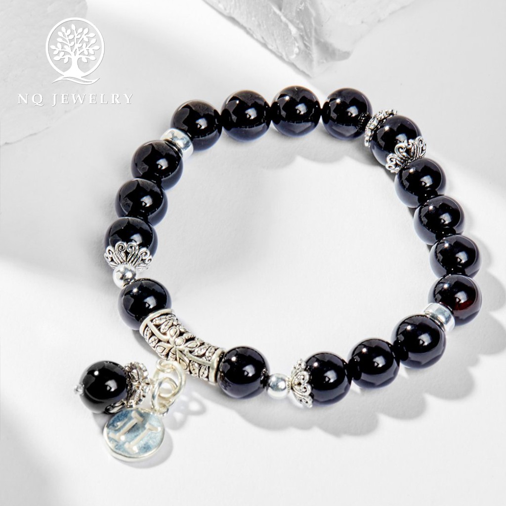 Vòng tay đen charm cung hoàng đạo - NQ Jewelry