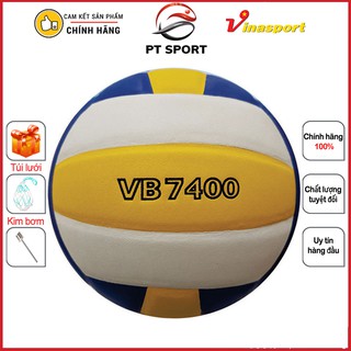 Bóng Chuyền Thăng Long CHÍNH HÃNG VB7400 Da Nhật Tặng Kim Bơm+Túi Lưới ( đạt tiêu chuẩn thi đấu quốc gia)