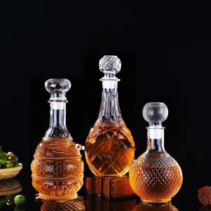 COMBO 3 CHAI ĐỰNG RƯỢU THỦY TINH 750ML