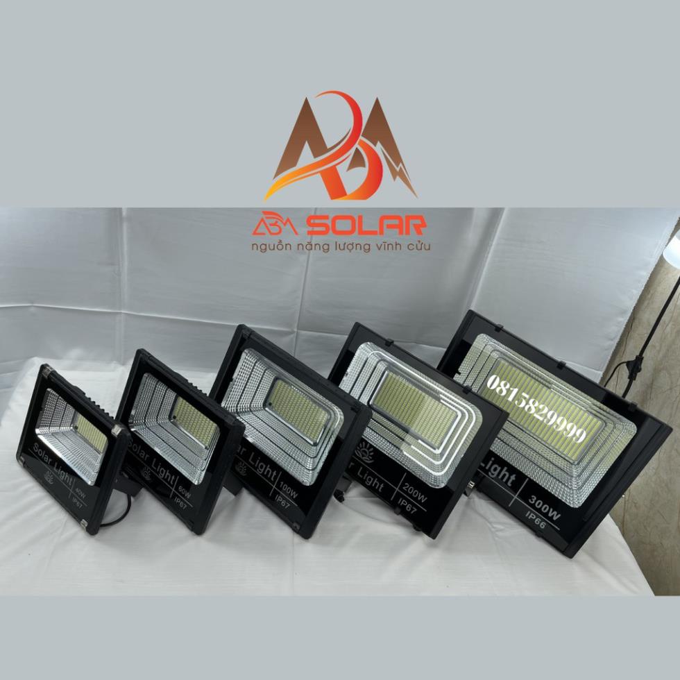 Đèn Năng Lượng Mặt Trời 40W, Đèn Pha LED, Tấm Pin Rời, Chống Nước , Kính Cường Lực Solar Light VinDa - ABM Solar