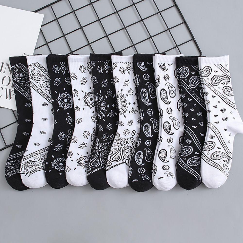 Vớ Cotton Họa Tiết Hoa Thời Trang Hip Hop Harajuku Hàn Quốc Cho Nam Và Nữ