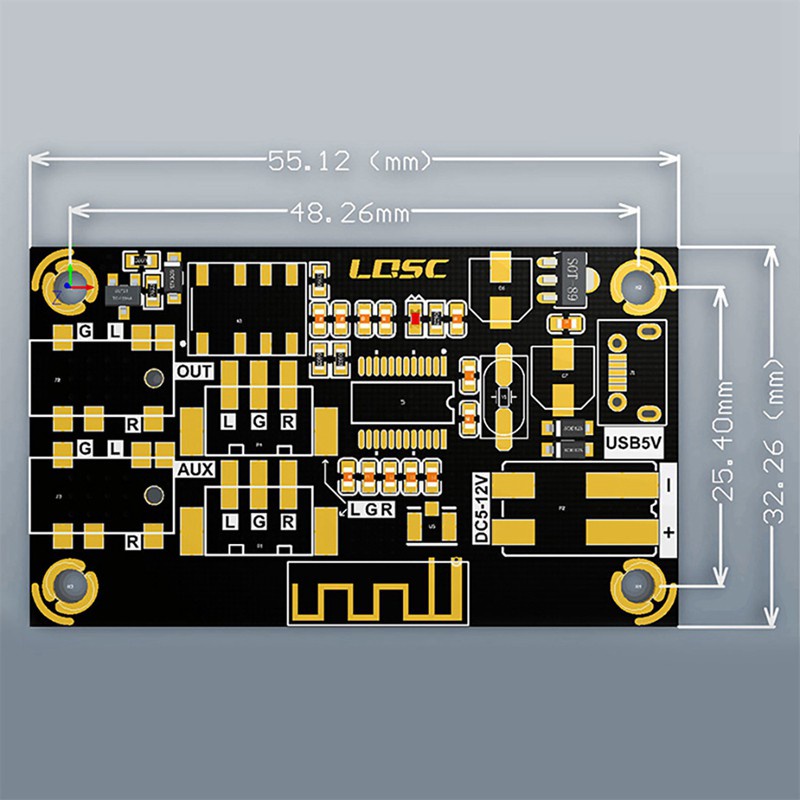 LQSC Bluetooth Decoder Board for AUX Input Diy ified Speaker Audio MP3 Stereo Audio Receiver ule