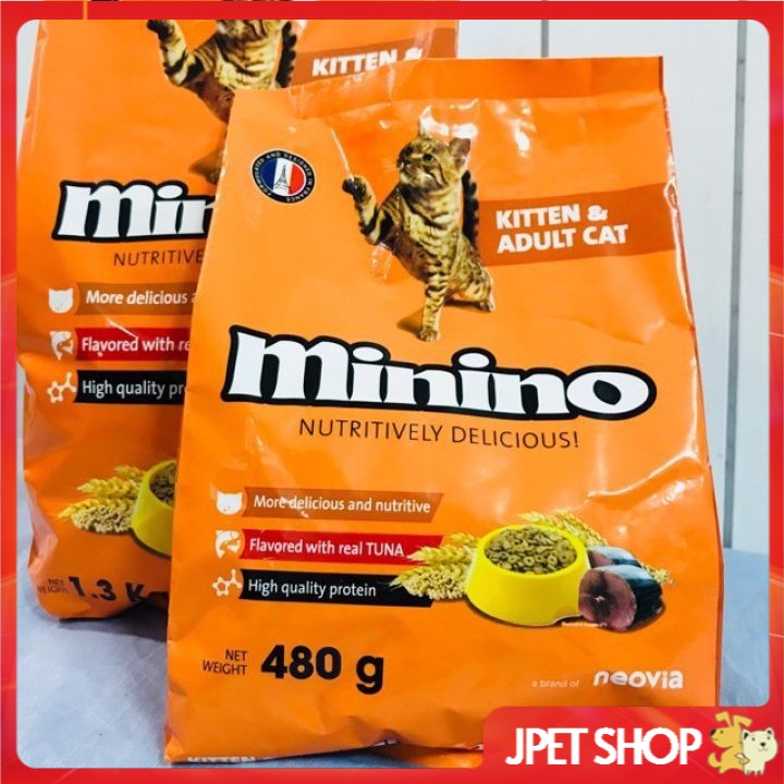 3 gói Thức ăn Mèo Minino 480g - jpet