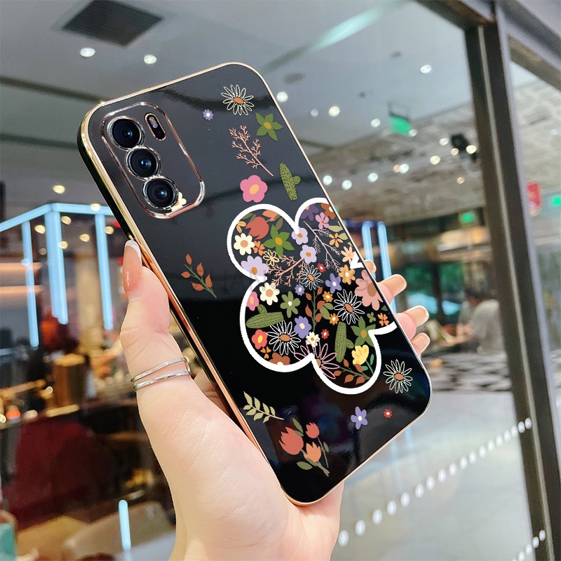 Ốp Điện Thoại TPU Silicone Mạ Điện Hình Hoa Mùa Hè Cho oppo reno 6 4G reno 6 5G reno 7 reno 7 se reno 8
