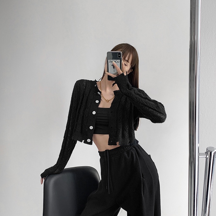 SUXI Áo Khoác Cardigan Dệt Kim Phong Cách Hàn Quốc Xinh Xắn Cho Nữ