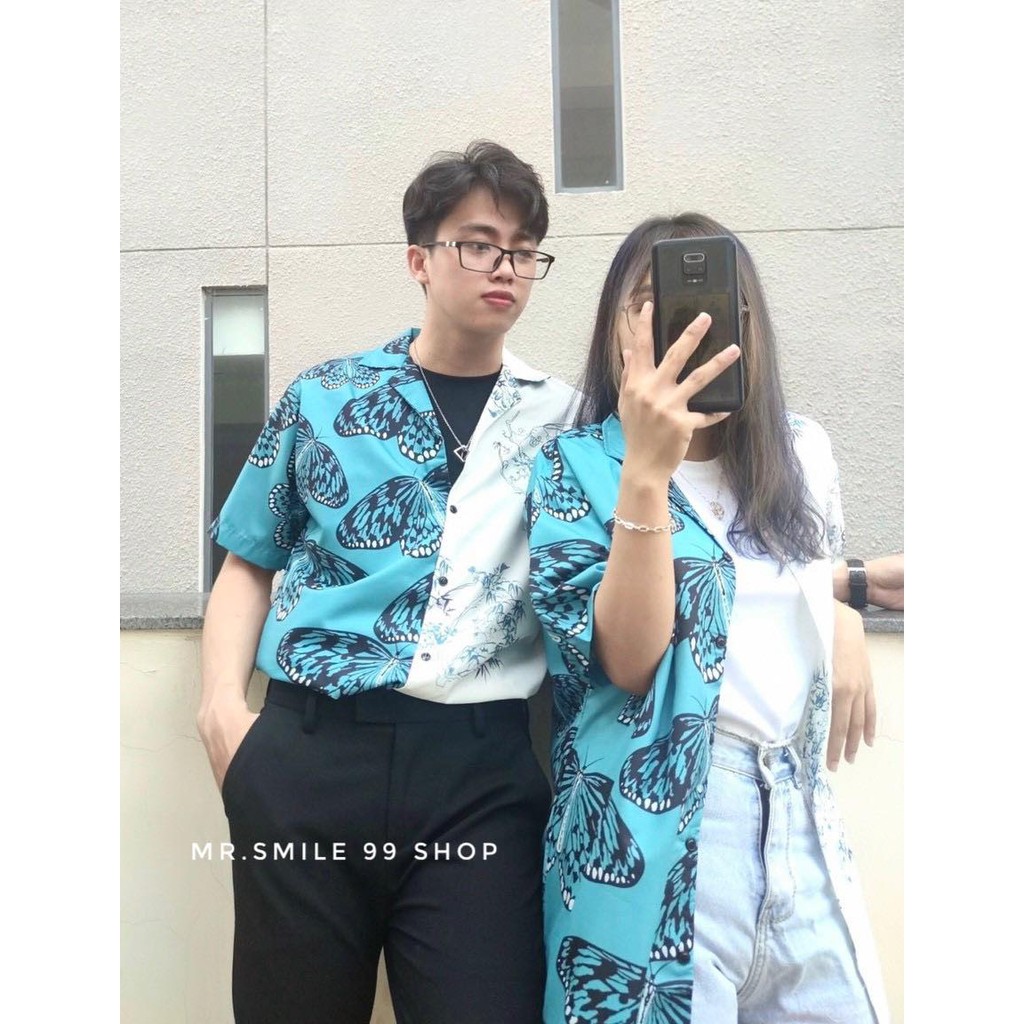 ÁO SƠ MI HỌA TIẾT ĐI BIỂN UNISEX MR SMILE 99 SHOP | BigBuy360 - bigbuy360.vn