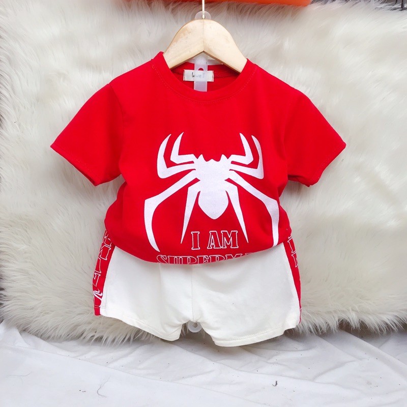 Bộ siêu nhân cho bé ( freeship khi mua từ 2 bộ ) bộ bé trai hình sieu nhân chất cotton 4  chiều co giãn hàng chuẩn shop