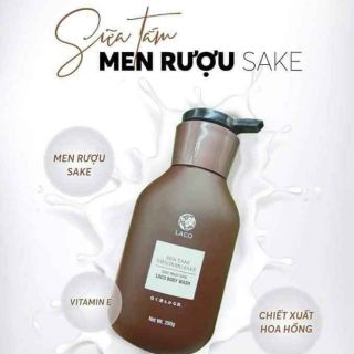 Sữa Tắm Dưỡng Trắng Da Men Rượu SAKE LACO Siêu Hot 2020 Cam Kết Chính Hãng