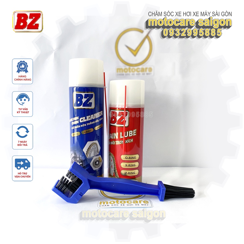 Bộ Combo Vệ Sinh Sên BZ + Dưỡng Sên BZ + Bàn Chải 3D