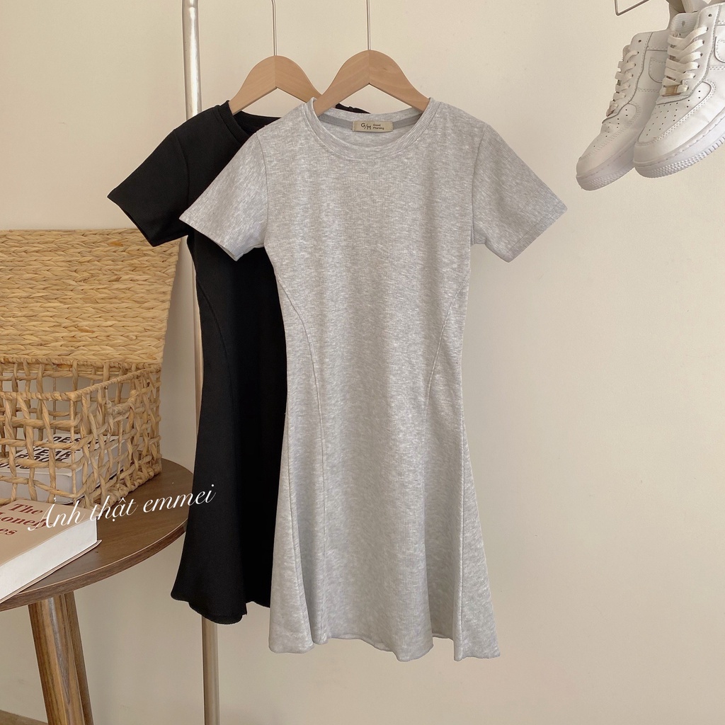 Váy body sexy, đầm ôm sát thun gân cá tính Emmei - v123