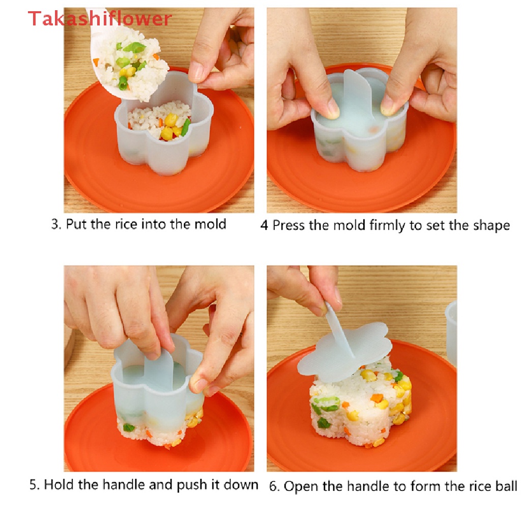 Set 5 Khuôn Làm Cơm Nắm Hình Hoạt Hình Dễ Thương