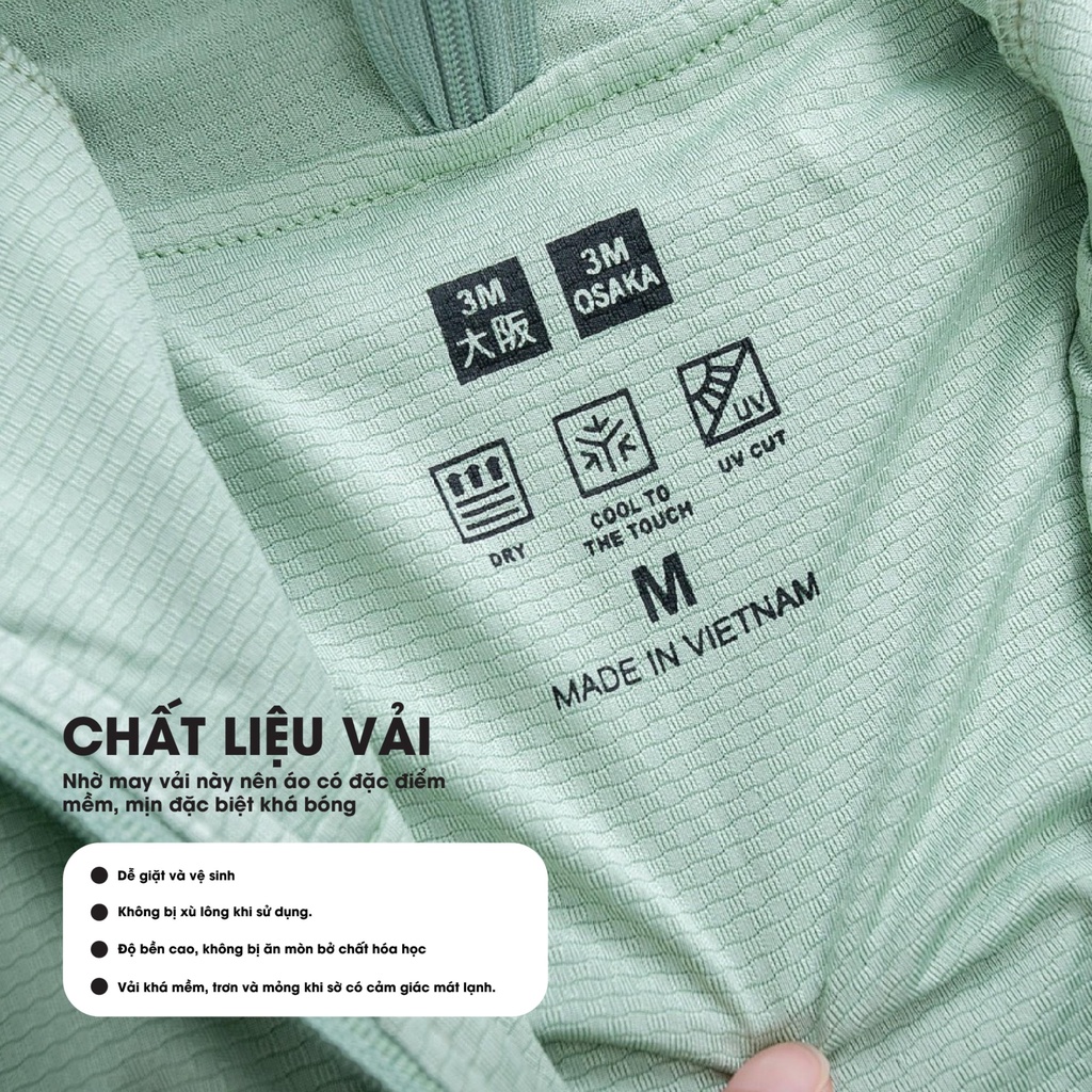 Áo khoác chống nắng nữ 2 lớp có vành mũ cản tia uv osaka LAMINCO v390