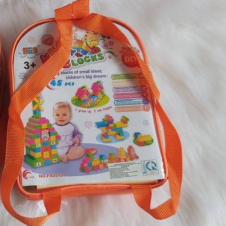 TÚI RÁP BALO NHÀ, XE 1C CHONG CHÓNG 45 MIẾNG Happy Blocks và Block Paradise