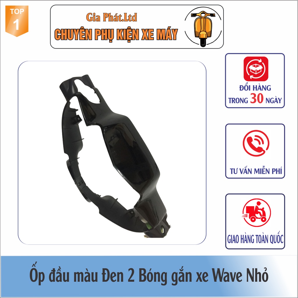 Combo ốp đầu trước màu ĐEN gắn xe Wave Thái, ZX, Wave 110 đời 1997-2006 đủ ốp đầu, gáy, pha đèn, xi nhan