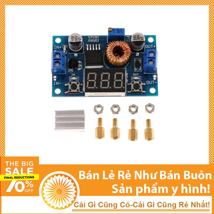 Module Hạ Áp 5A XL4015 Led Hiển Thị Có Hiến Thị Điện Áp Và Đầu Ra Usb