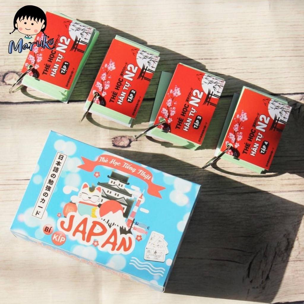 Thẻ Học Tiếng Nhật Kanji N2 Tái Bản Mới Nhất - Flashcard Kanji N2