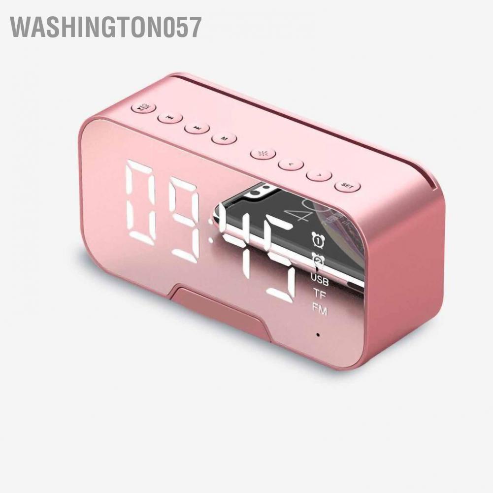 Có thể bán buôn Gương Loa Bluetooth không dây Đài FM Cắm vào Thẻ Quà tặng Sáng tạo Đồng hồ Báo thức cho Sinh viên Hàng giao ngayWashington057