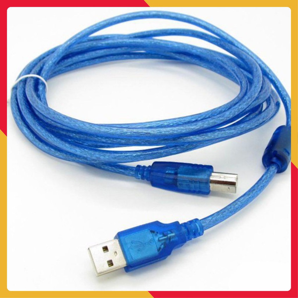 Dây cáp USB máy in chống nhiễu 3m màu xanh/ xám( ngẫu nhiên)