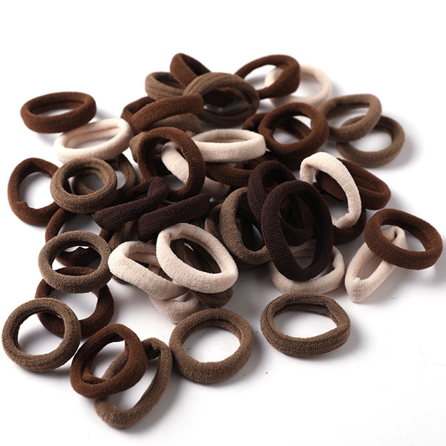 Set 50 Dây Buộc Tóc Bằng Nylon Co Giãn 3cm Cho Bé Gái