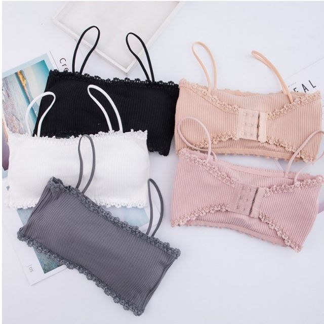 Áo Bra nữ có dây kiểu dáng quây chất liệu cotton tăm 636 | BigBuy360 - bigbuy360.vn