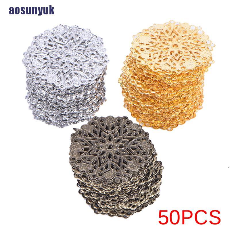 Set 50 đầu nối hoa bằng đồng chuyên dụng cho làm trang sức