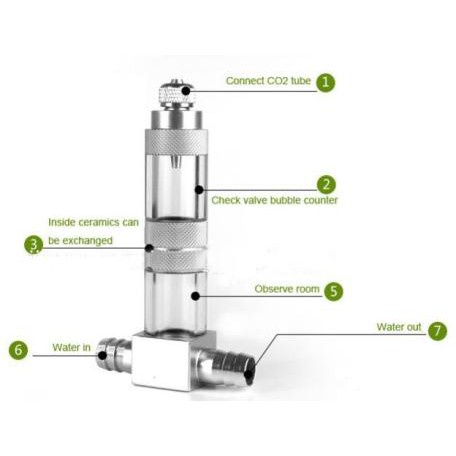 Trộn CO2 chữ T Mufan  khuếch tán CO2 hiệu quả gọn gàng
