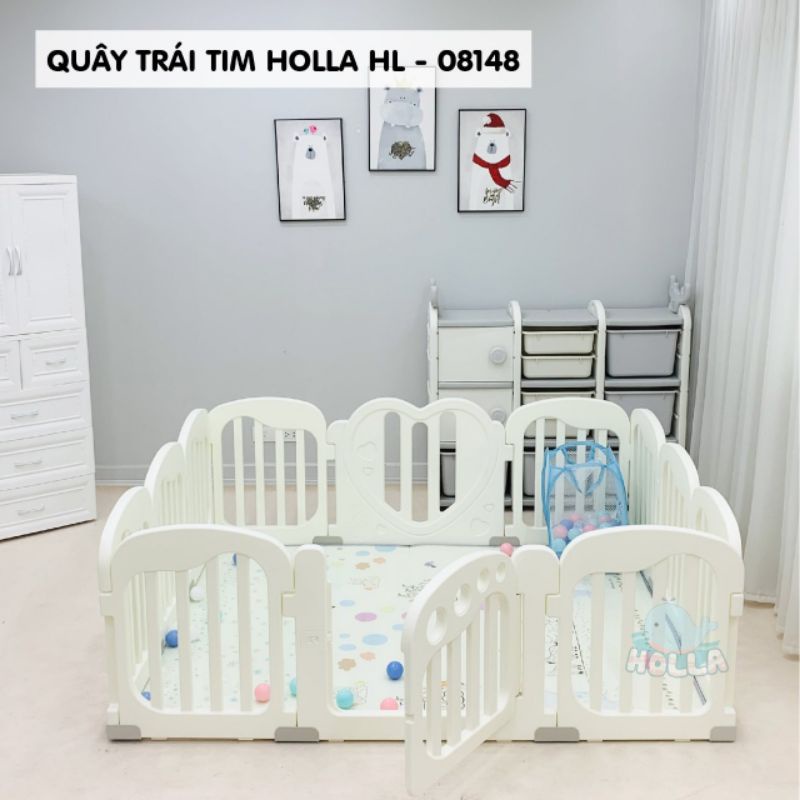 Full Bộ quây cũi nhựa Kèm Cầu trượt, Xích Đu, bóng rổ TẶNG thảm, bóng, giỏ