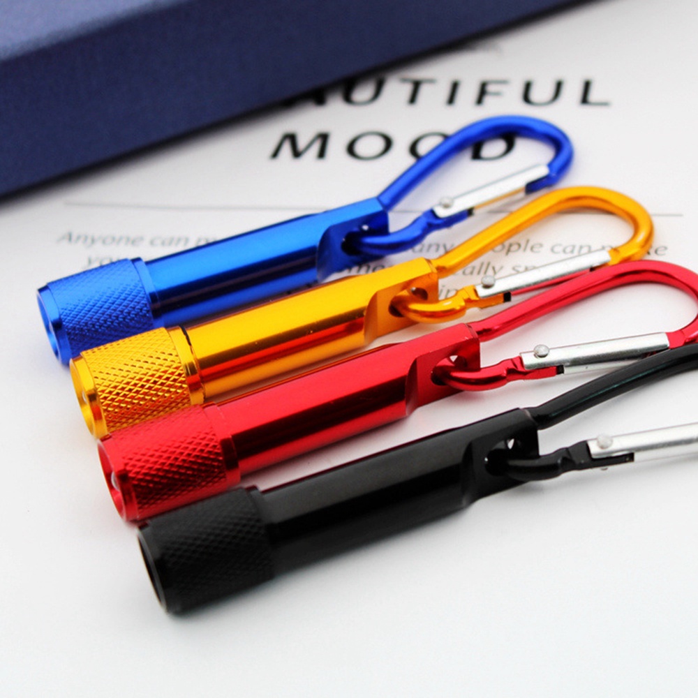 Móc Khóa Đèn Pin Led Mini Nhiều Màu Tiện Dụng Mang Theo Du Lịch Cắm Trại