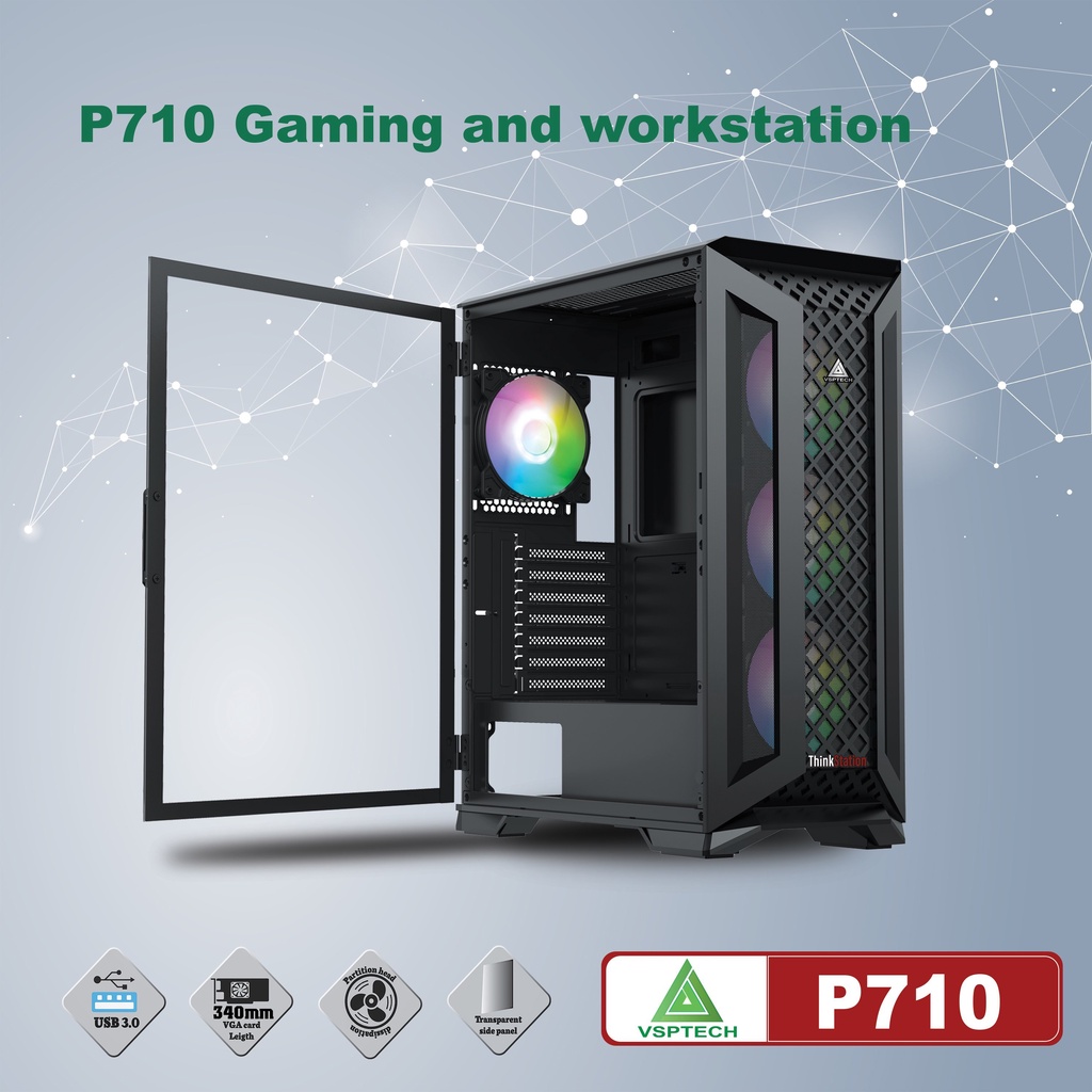 CASE VSP P710 WORKSTATION  NO FAN
