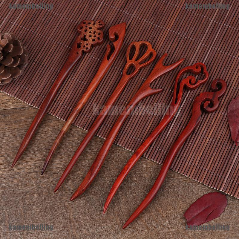 Trâm Cài Tóc Bằng Gỗ Chạm Khắc Thủ Công Phong Cách Vintage Cho Nữ