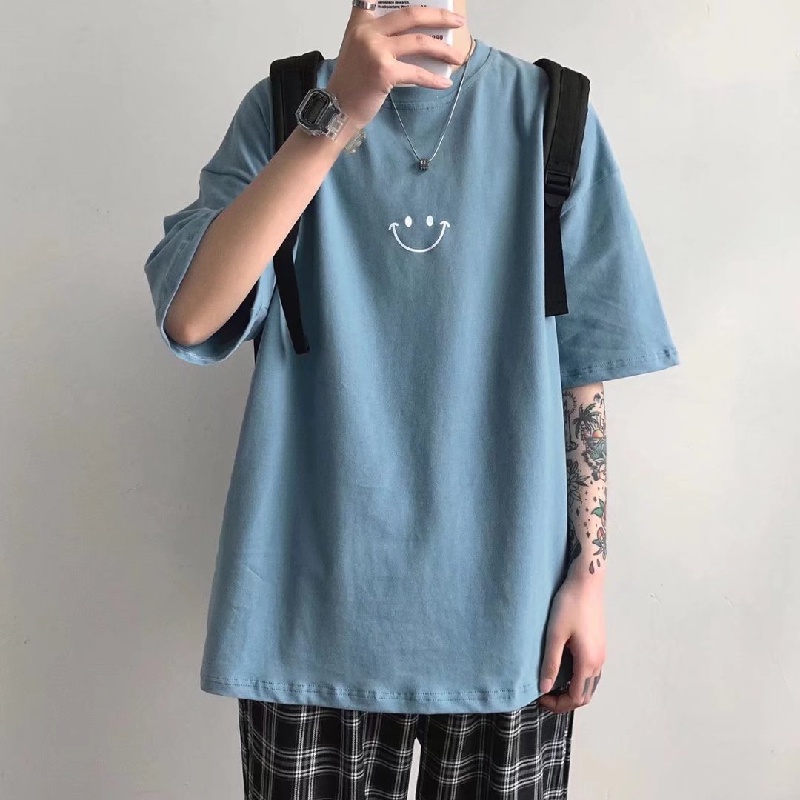 Áo Thun Tay Ngắn Cổ Tròn Dáng Rộng In Họa Tiết Hoạt Hình Thời Trang Mùa Hè Cho Nam Size M-5XL