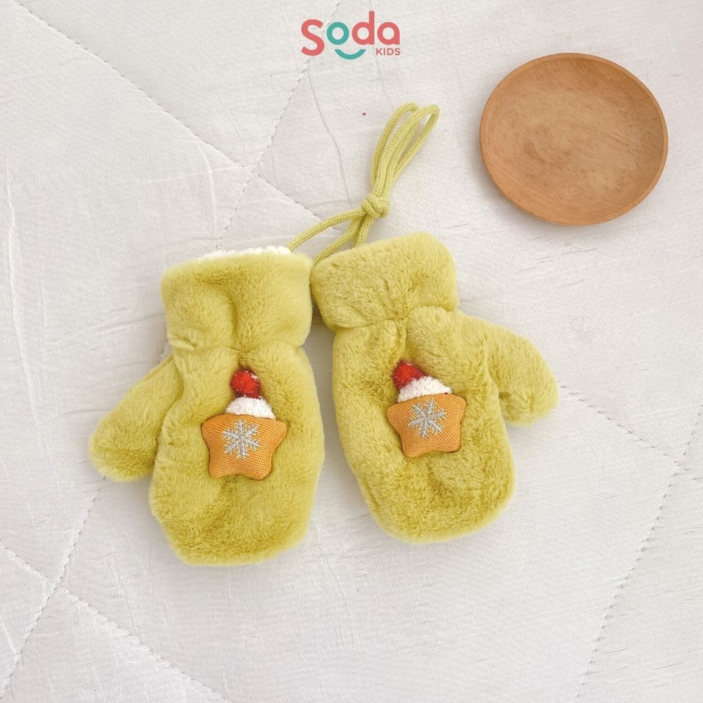 Găng tay lót lông siêu ấm cho bé trai và bé gái (Ảnh thật)