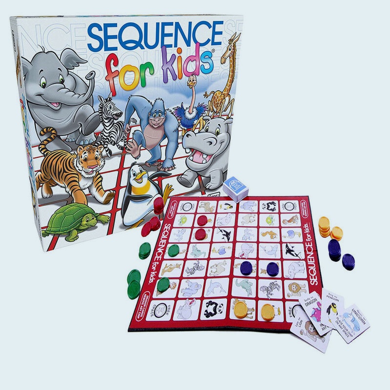 Jax SEQUENCE for Kids Board Game - The 'No Reading Required' Strategy Game