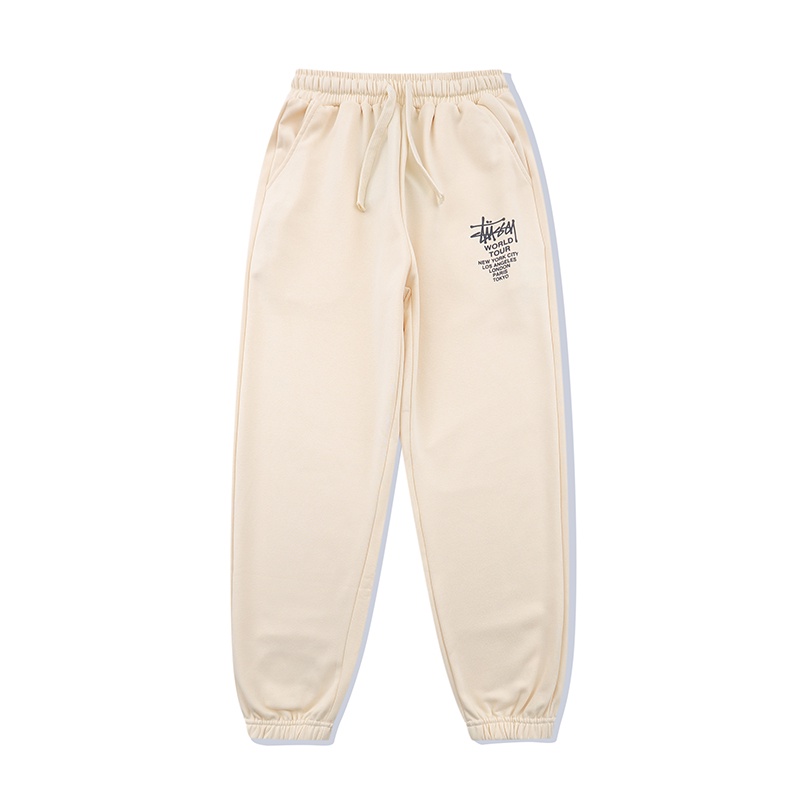 Quần thể thao Stussy ống rộng lưng thun phong cách hip hop cổ điển thời trang dành cho nam nữ 2023