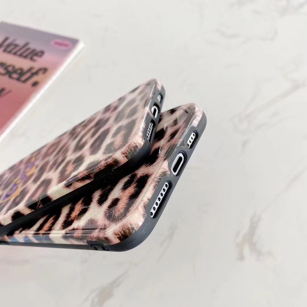 High quality IMD stereo image frame fashion leopard print soft case drop-proof explosion-proof iPhone case for iphone11 8 7 Plus X XS Max xr