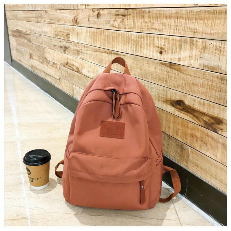 Balo nữ thời trang ulzzang basic cao cấp chất vải dù chống nước siêu nhẹ Hot trend cho học sinh sinh viên (Ảnh thật)