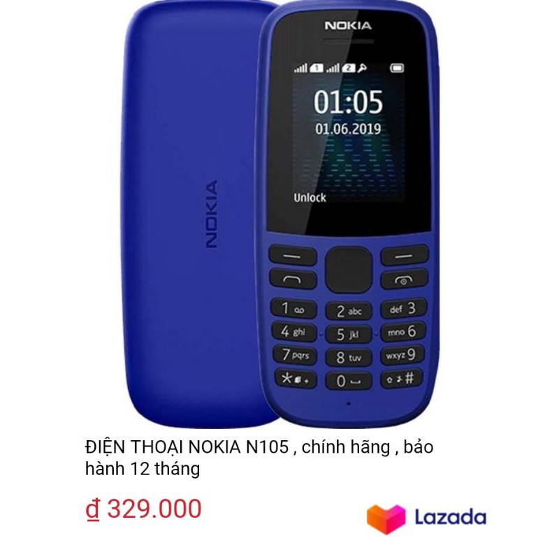Điện Thoại NOKIA N105 - Dual Sim - Hàng Chính Hãng | BigBuy360 - bigbuy360.vn