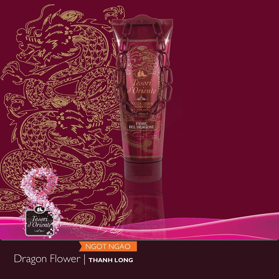 Sữa tắm nước hoa Thanh Long Tesori Oriente Red Dragon 250ml - Hàng Chính Hãng