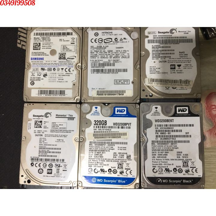 Ổ cứng laptop 250gb đến 1000gb hàng bóc máy sức khỏe good 100%