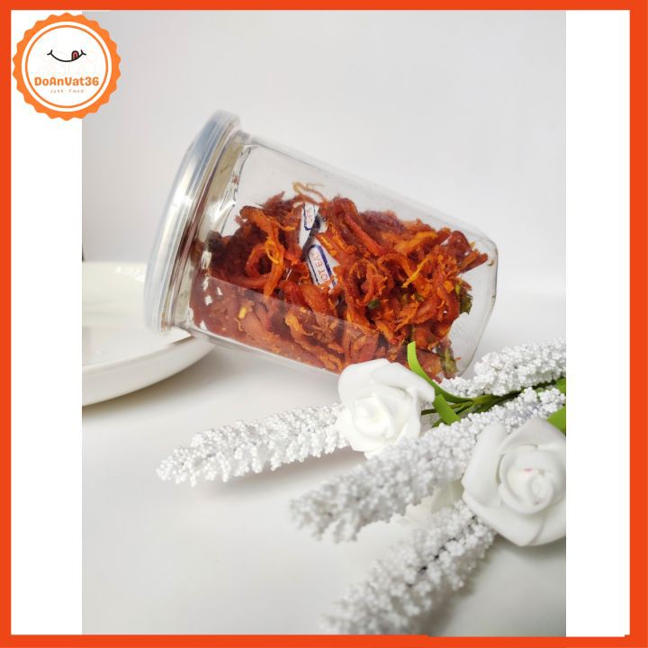 Mực sợi sốt chanh tomyum chua cay 250g - Đồ ăn vặt ngon