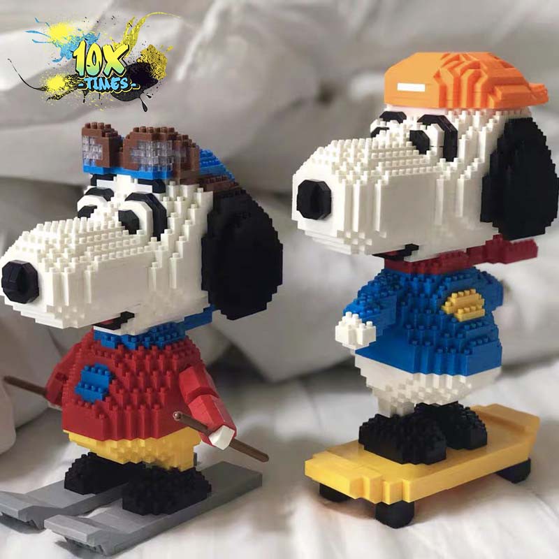Lego 3d chú chó Snoopy dễ thương quà tặng sinh nhật trẻ em, quà tặng bạn trai bạn gái 10xtimes