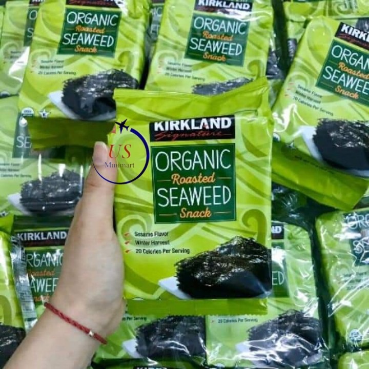 Rong biển hữu cơ sấy khô Kirkland Orgabic Seaweed ăn liền - US MiniMart