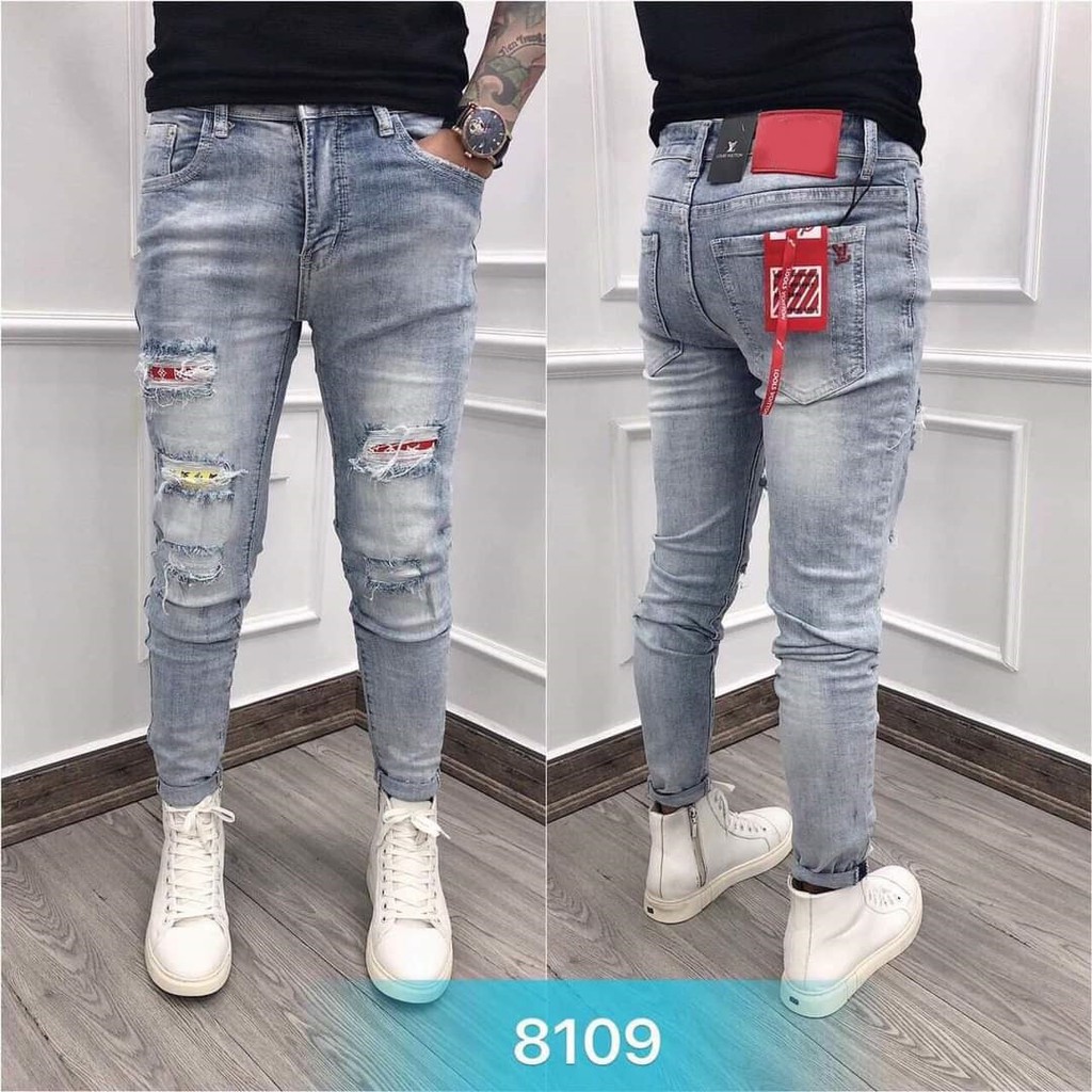 Quần Jean Nam Chất Bò XuMon Wash Rách Mạnh Cao Cấp Phong Cách Thời Trang Hàn Quốc Chuẩn Men MS 5679 nhiều mẫu mới | BigBuy360 - bigbuy360.vn