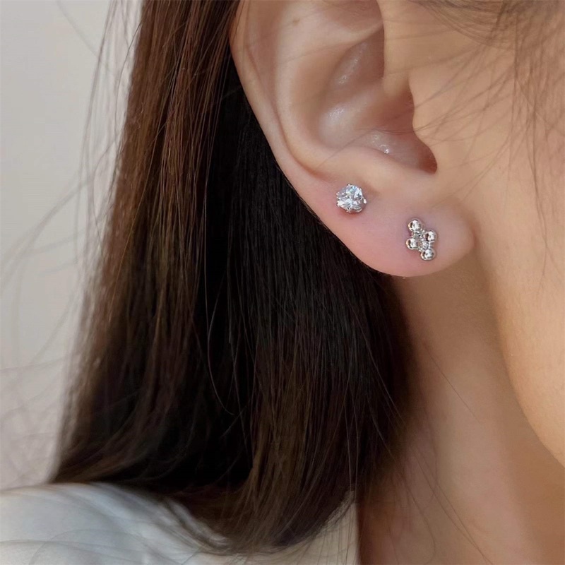 Set bông tai phối ngọc đá cao cấp